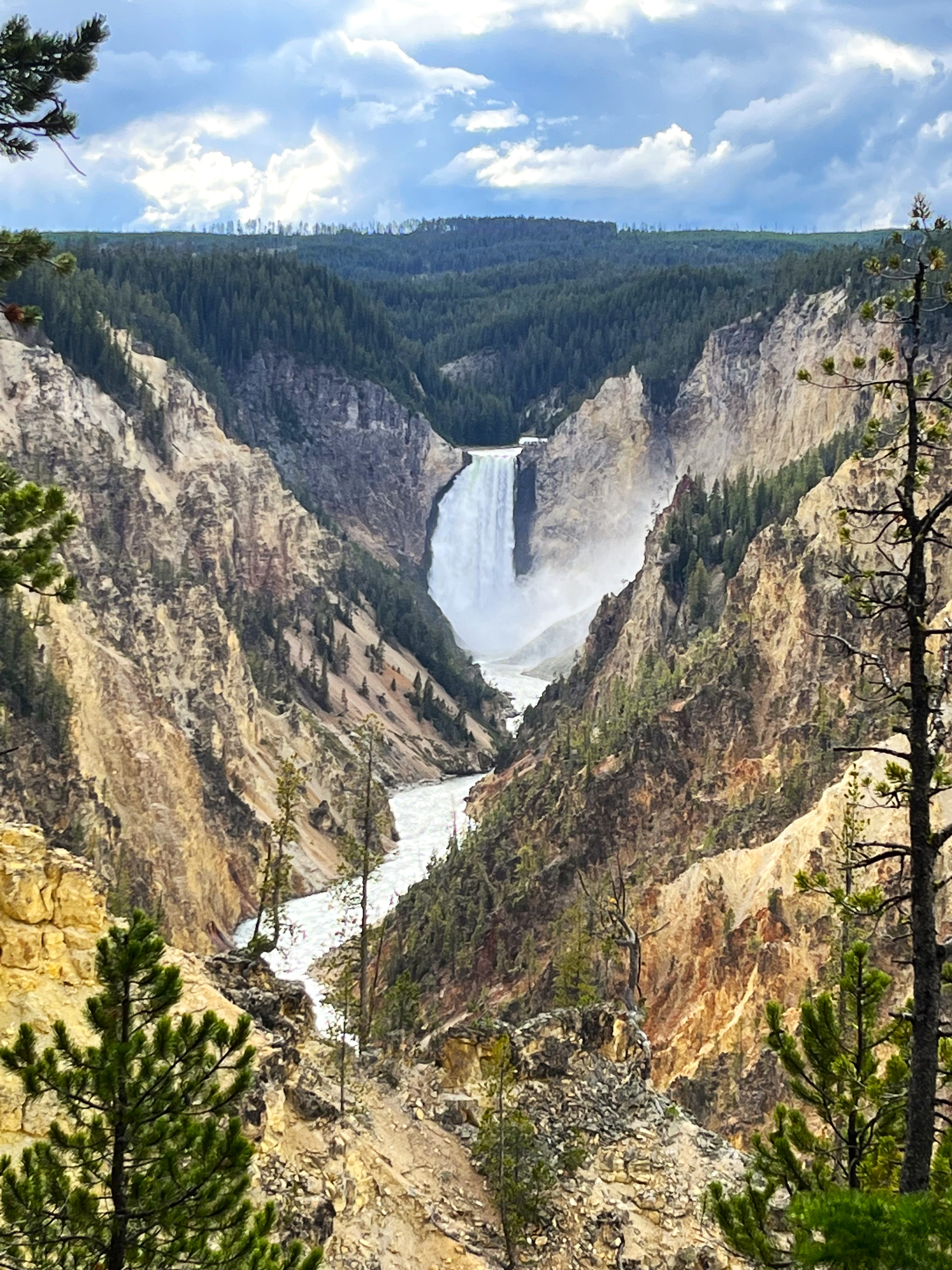 A photo of the lower falls of the Grand Canyon of the Yellowstone