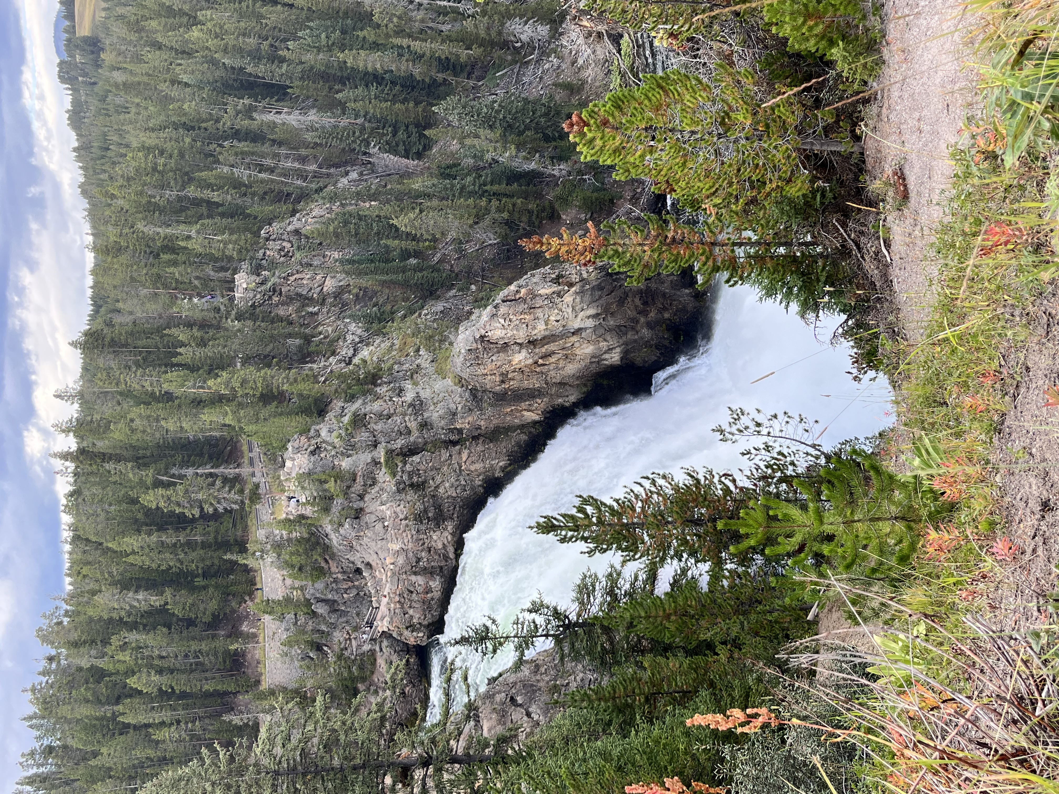 Upper Falls as viewed form the south rim drive in yellowstone national park