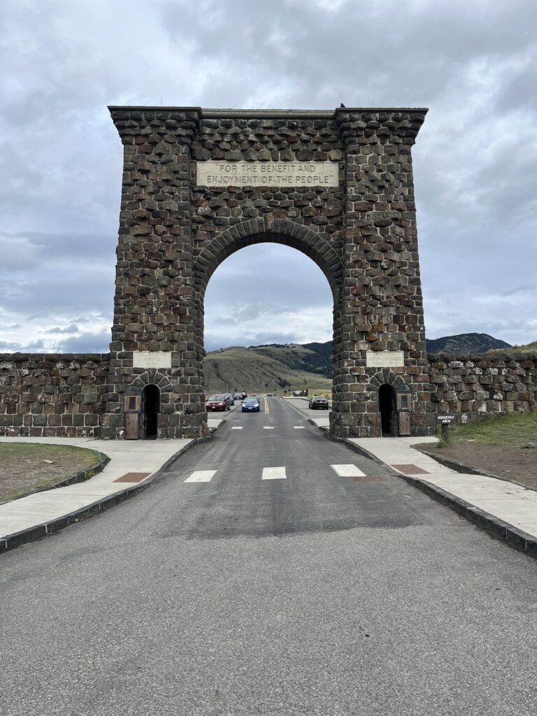 Roosevelt Arch in Yellowstone National Park