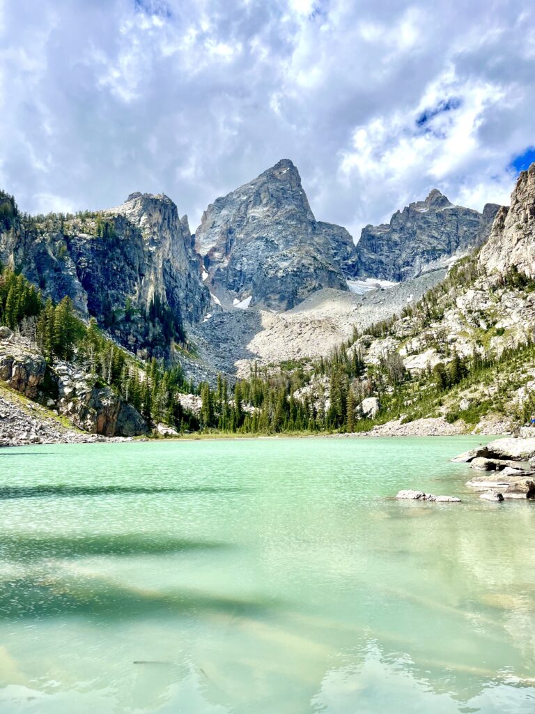 image of delta lake in grand teton national park