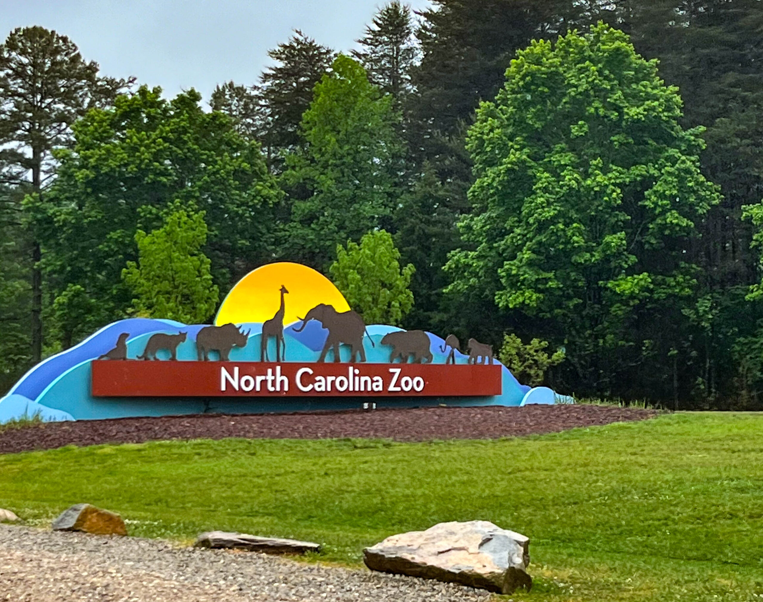 North Carolina Zoo entrance sign