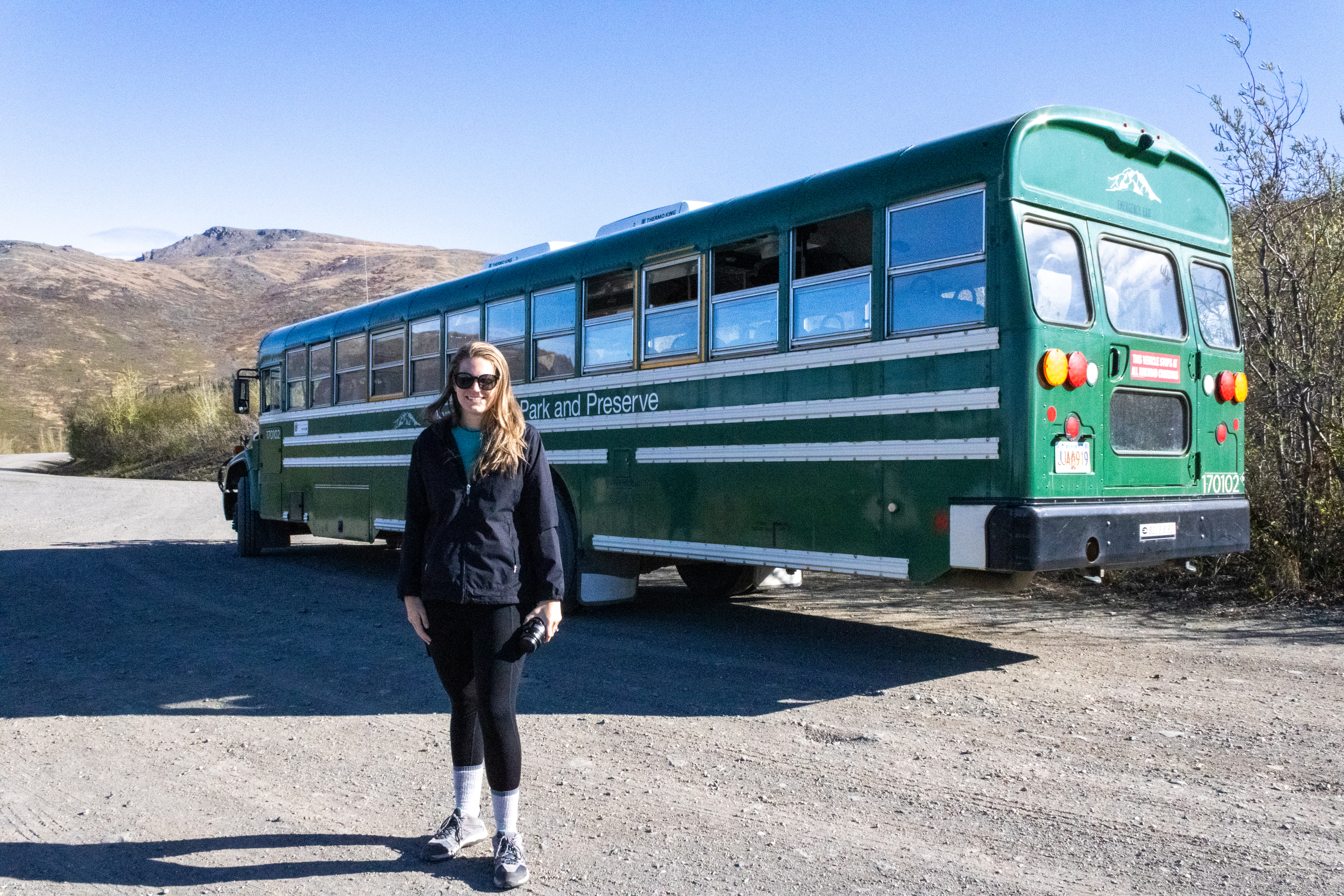 A photo of me standing next to the East Fork Transit Bus