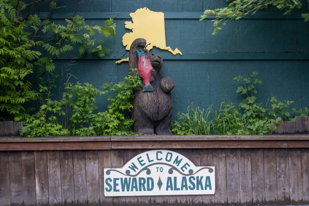 The Welcome to Seward Alaska Sign