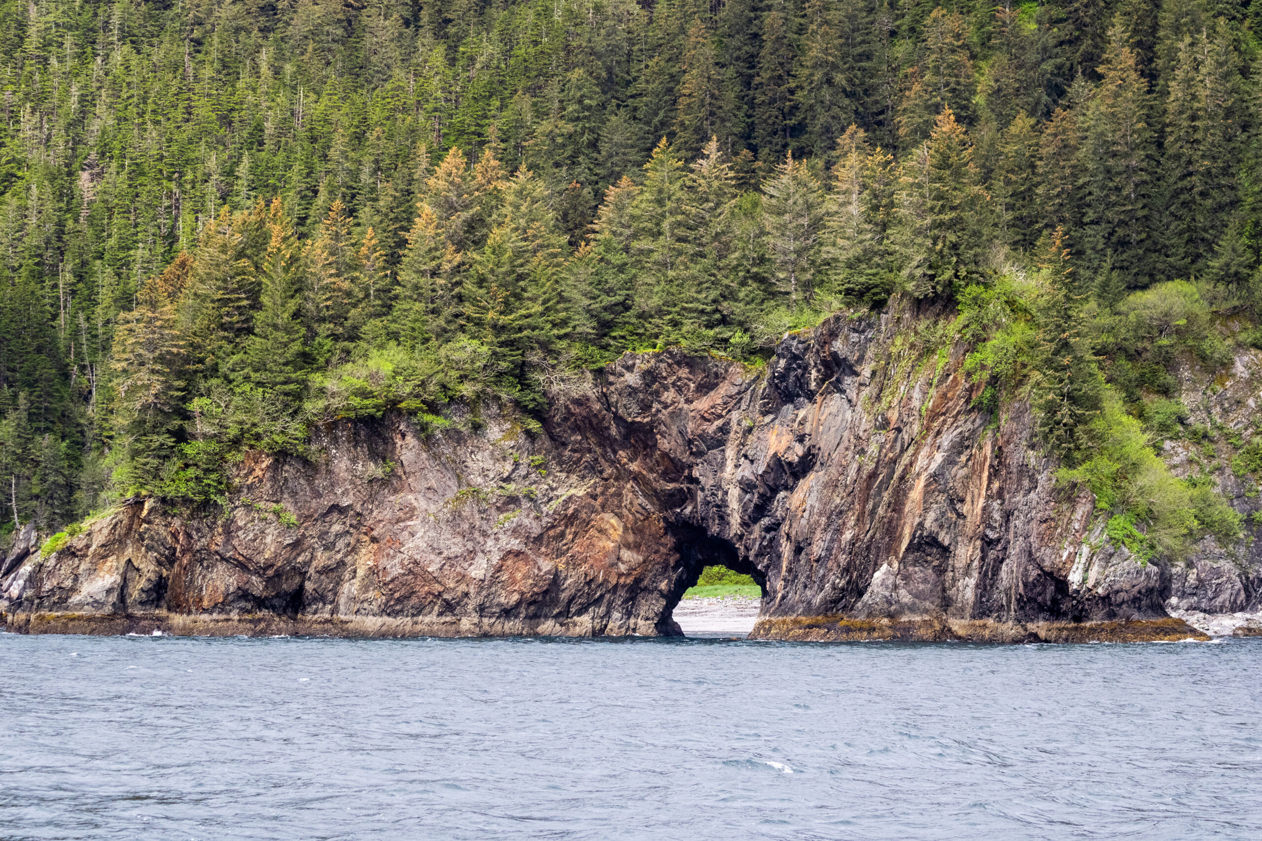 Kenai Fjords is full of coves and rock outcroppings